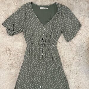Abercrombie and Fitch Green Butterfly Sleeve Mini Dress